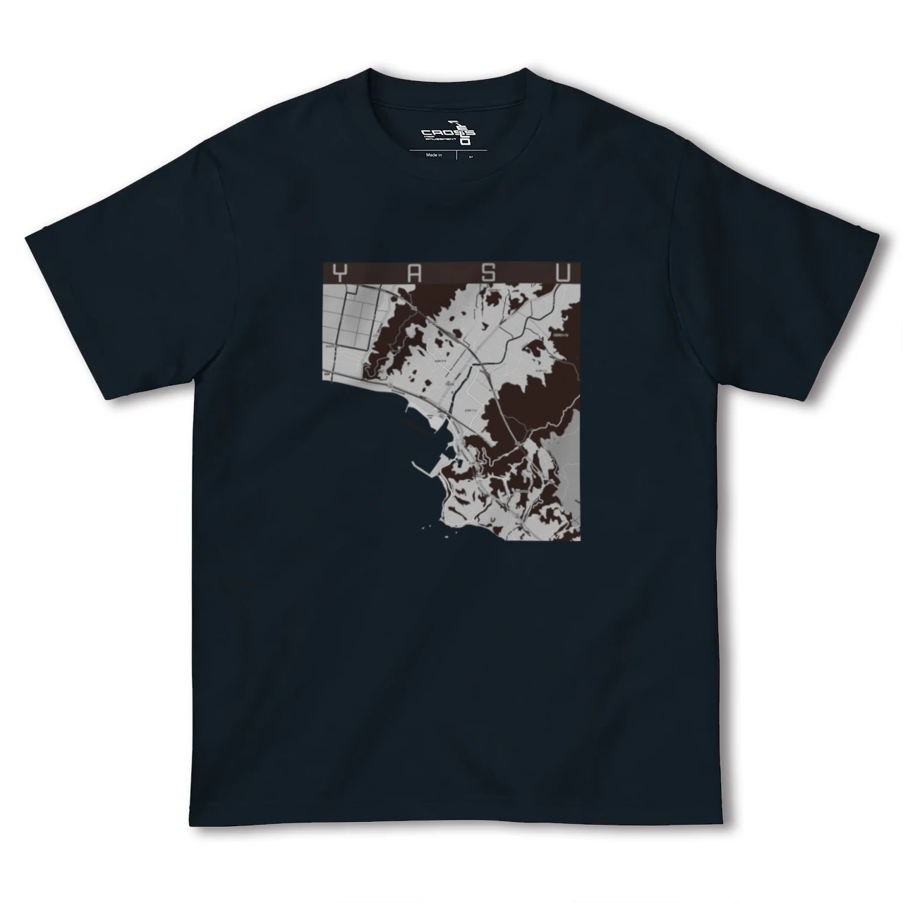 【夜須(高知県)(高知県)】地図柄ヘビーウェイトTシャツ