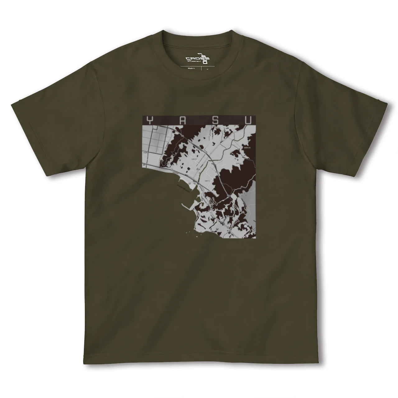 【夜須(高知県)(高知県)】地図柄ヘビーウェイトTシャツ