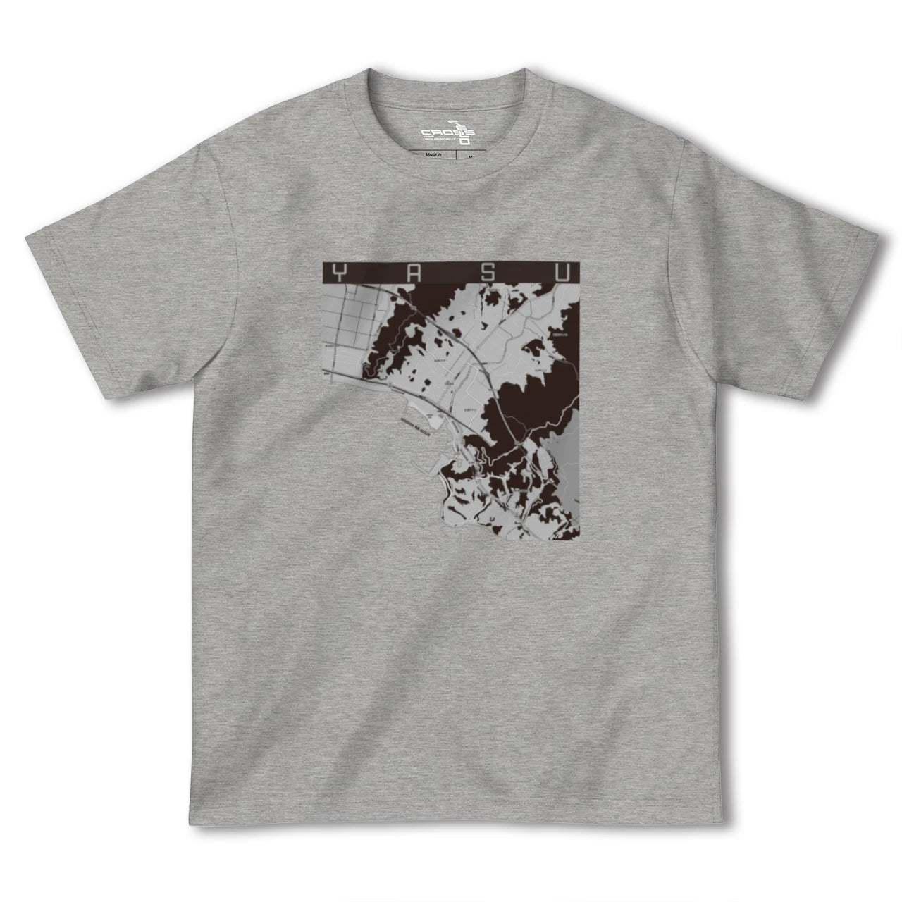 【夜須(高知県)(高知県)】地図柄ヘビーウェイトTシャツ