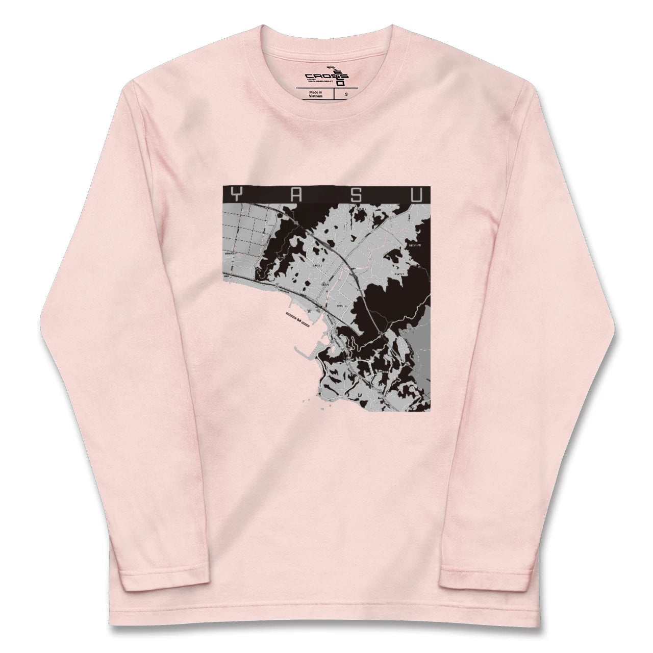 【夜須(高知県)(高知県)】地図柄ロングスリーブTシャツ