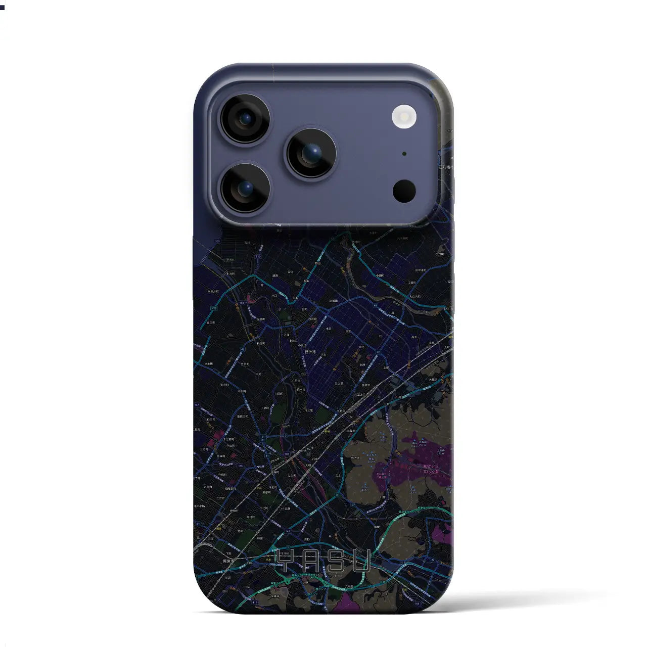 【野洲(滋賀県)】地図柄iPhoneケース(バックカバータイプ)