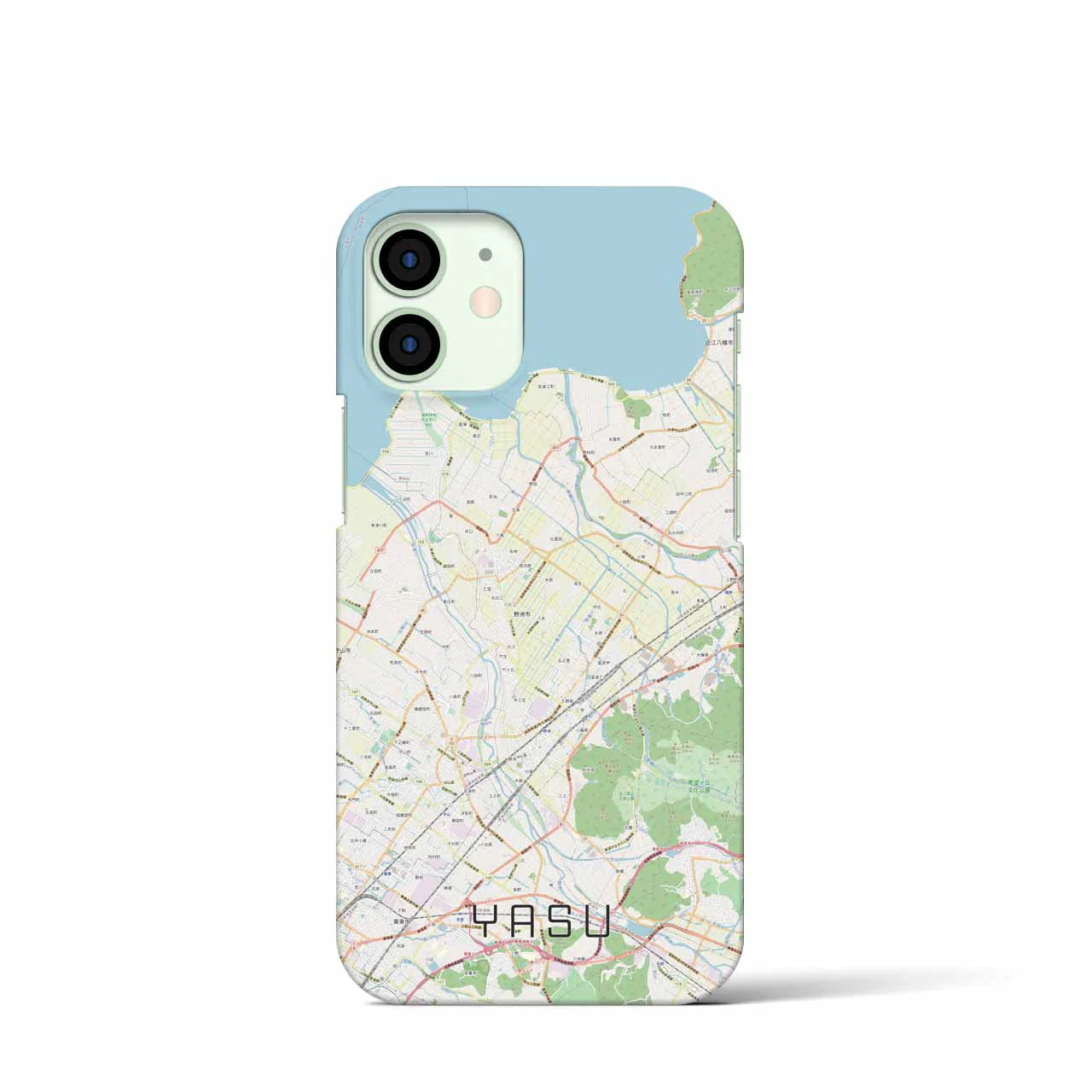 【野洲(滋賀県)】地図柄iPhoneケース(バックカバータイプ)