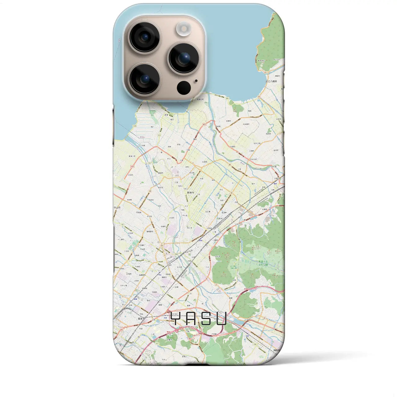 【野洲(滋賀県)】地図柄iPhoneケース(バックカバータイプ)