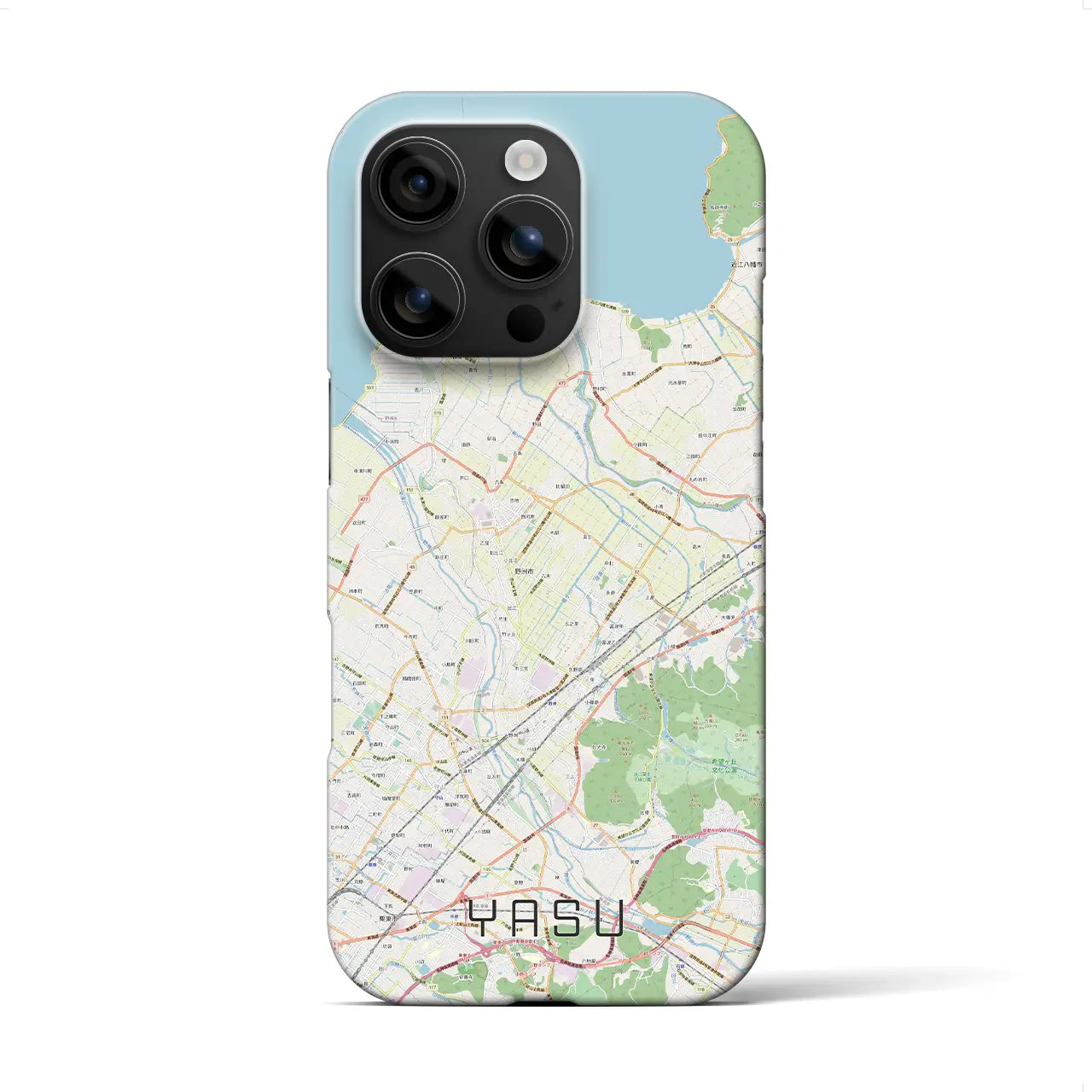 【野洲(滋賀県)】地図柄iPhoneケース(バックカバータイプ)