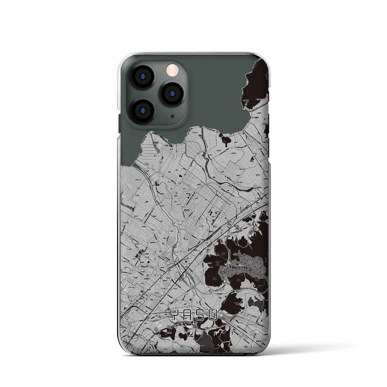 【野洲(滋賀県)】地図柄iPhoneケース(クリアタイプ)