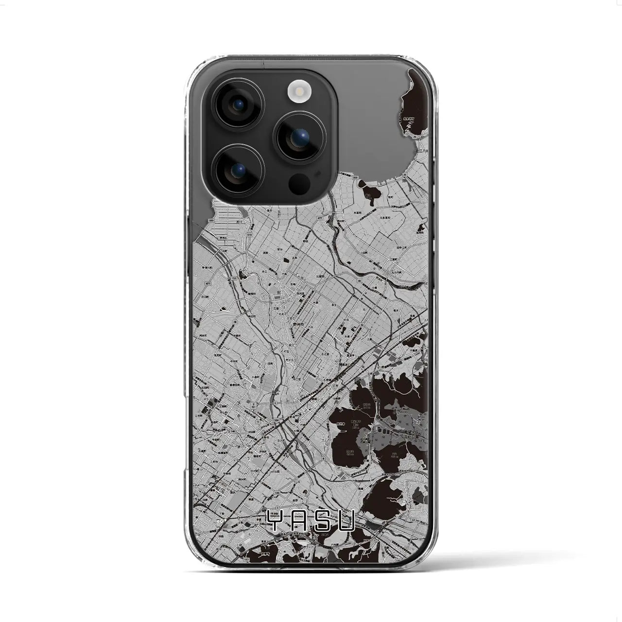 【野洲(滋賀県)】地図柄iPhoneケース(クリアタイプ)