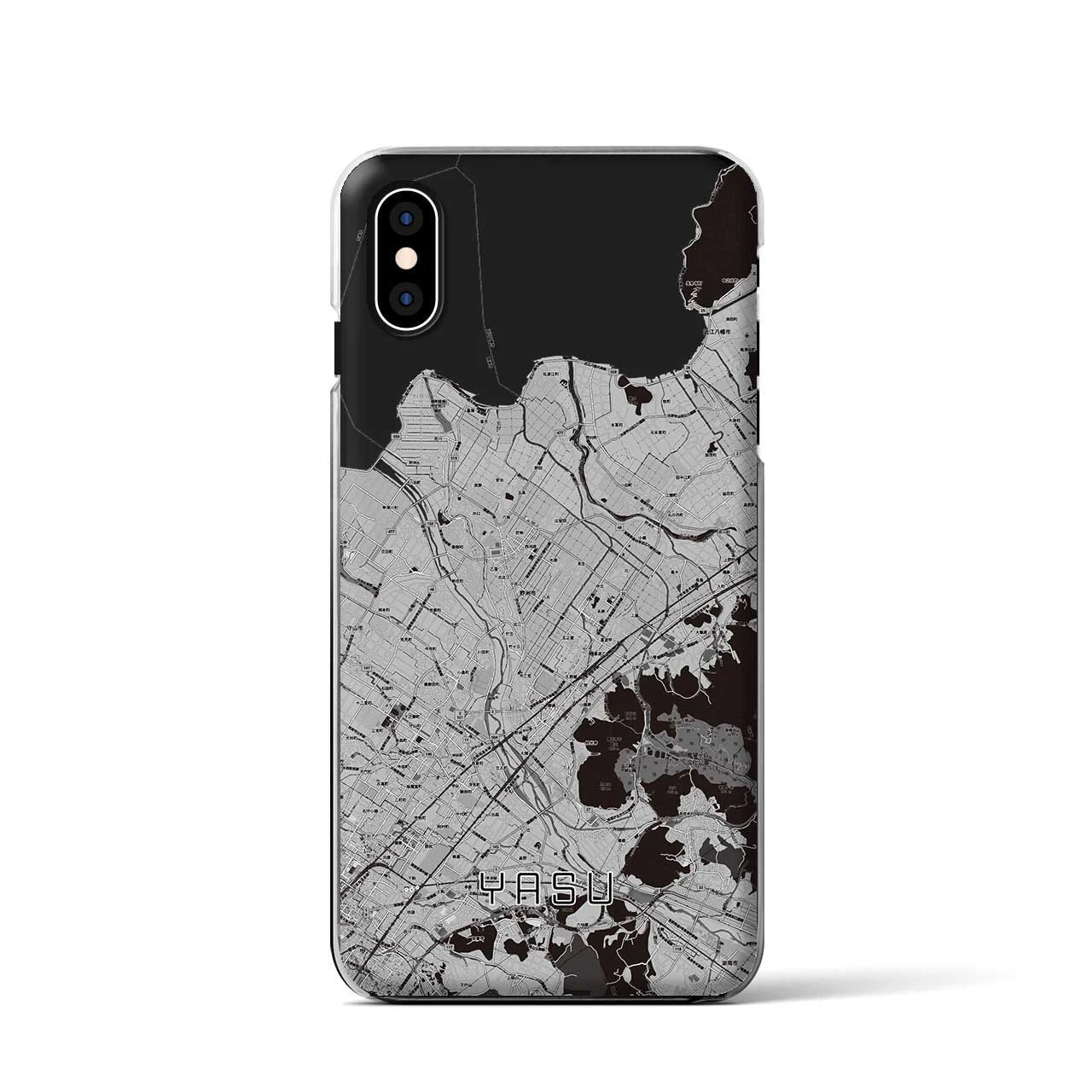 【野洲(滋賀県)】地図柄iPhoneケース(クリアタイプ)