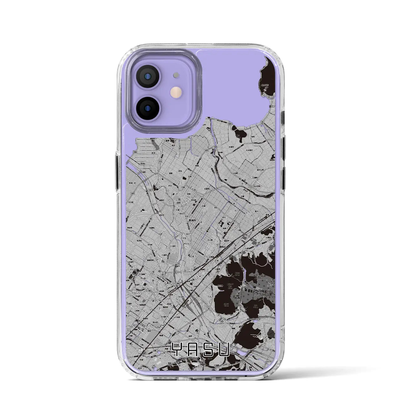 【野洲(滋賀県)】地図柄iPhoneケース(MagSafeタイプ)