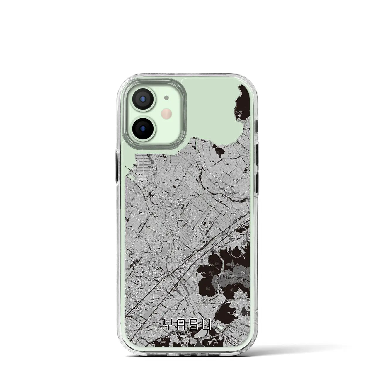 【野洲(滋賀県)】地図柄iPhoneケース(MagSafeタイプ)