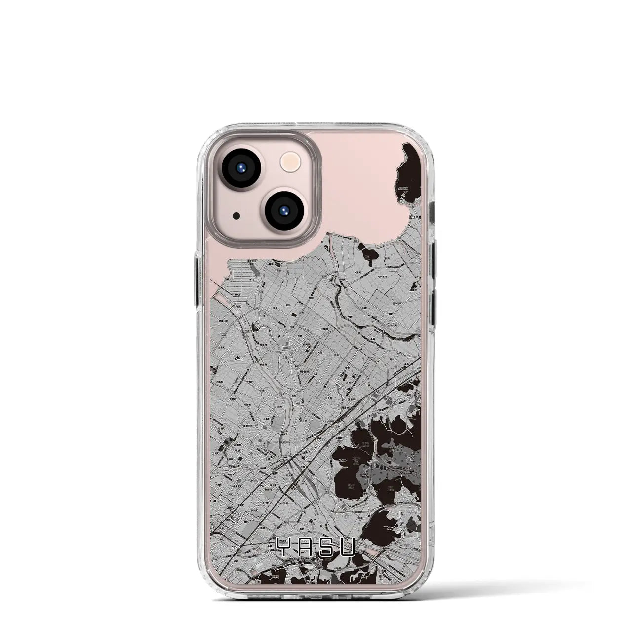 【野洲(滋賀県)】地図柄iPhoneケース(MagSafeタイプ)