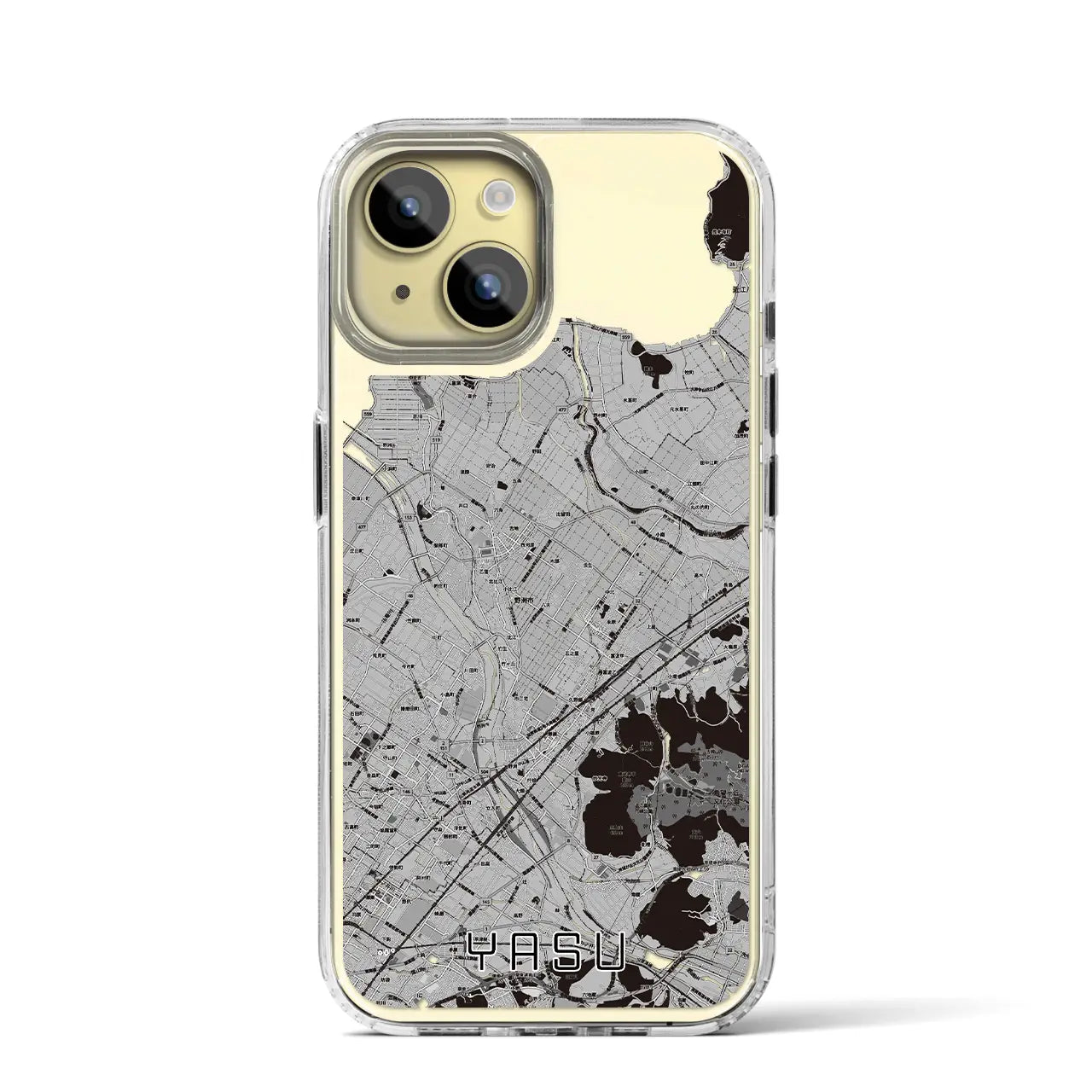 【野洲(滋賀県)】地図柄iPhoneケース(MagSafeタイプ)