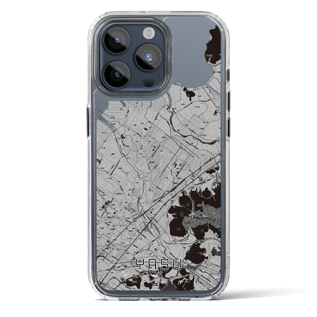 【野洲(滋賀県)】地図柄iPhoneケース(MagSafeタイプ)