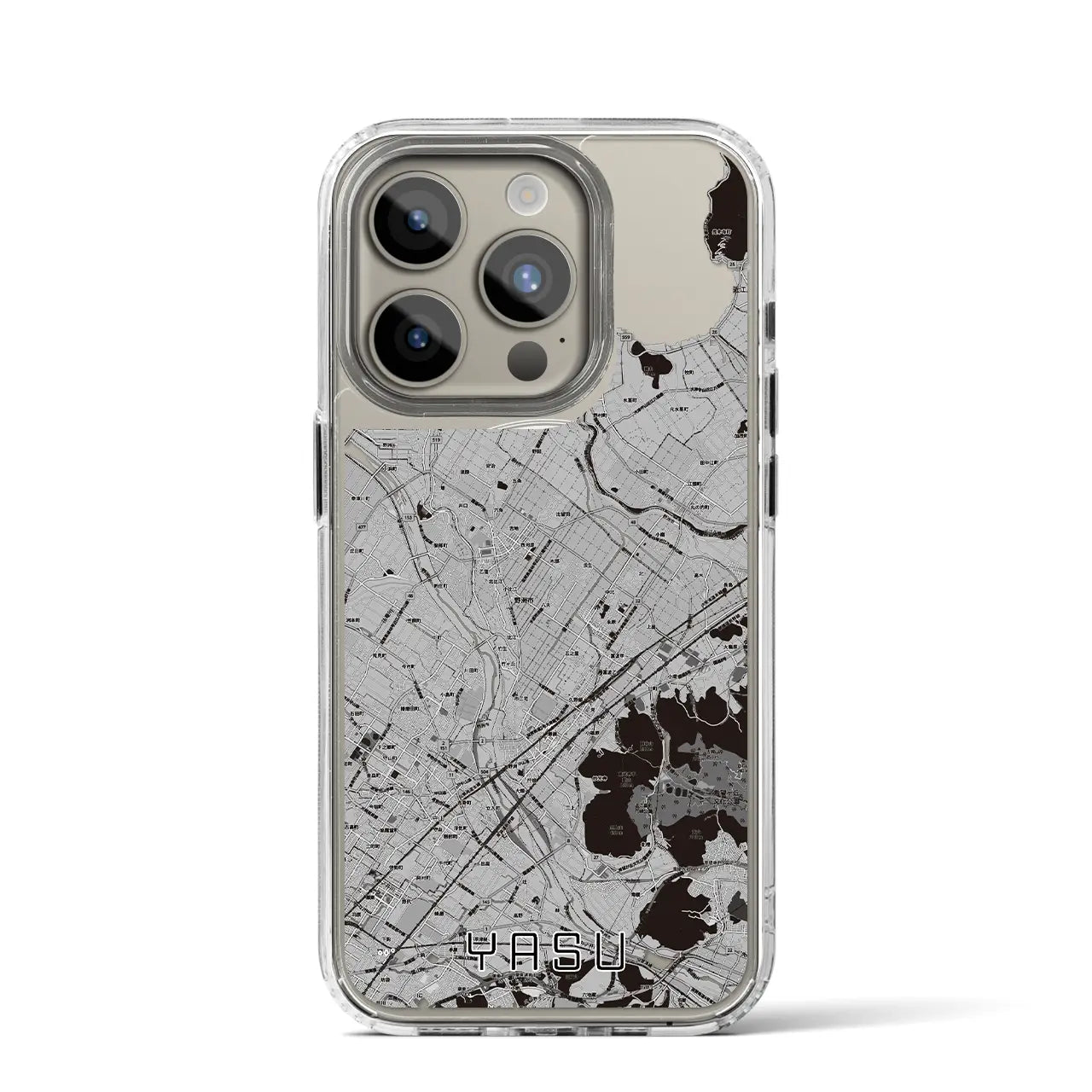 【野洲(滋賀県)】地図柄iPhoneケース(MagSafeタイプ)