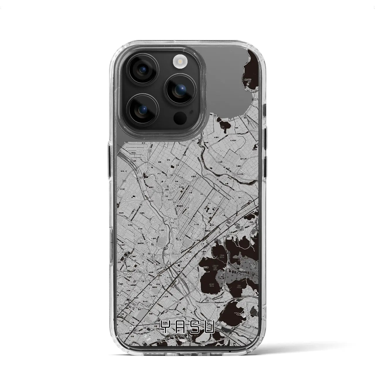 【野洲(滋賀県)】地図柄iPhoneケース(MagSafeタイプ)