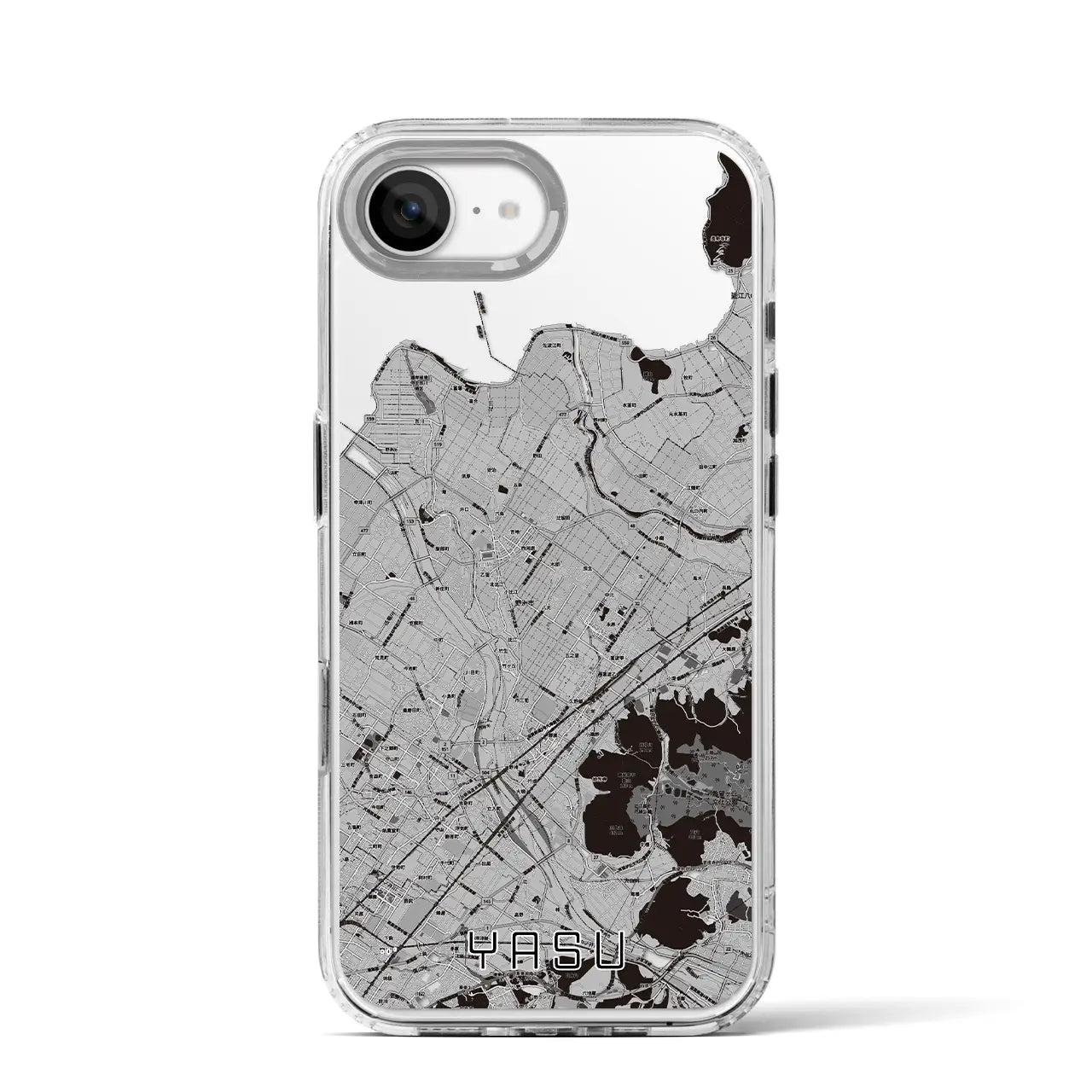 【野洲(滋賀県)】地図柄iPhoneケース(MagSafeタイプ)