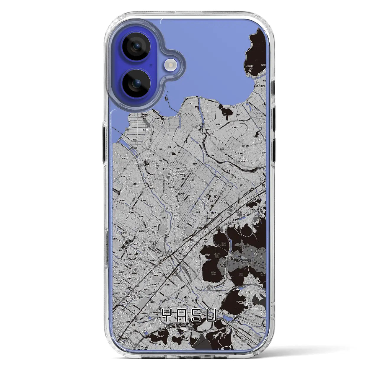 【野洲(滋賀県)】地図柄iPhoneケース(MagSafeタイプ)