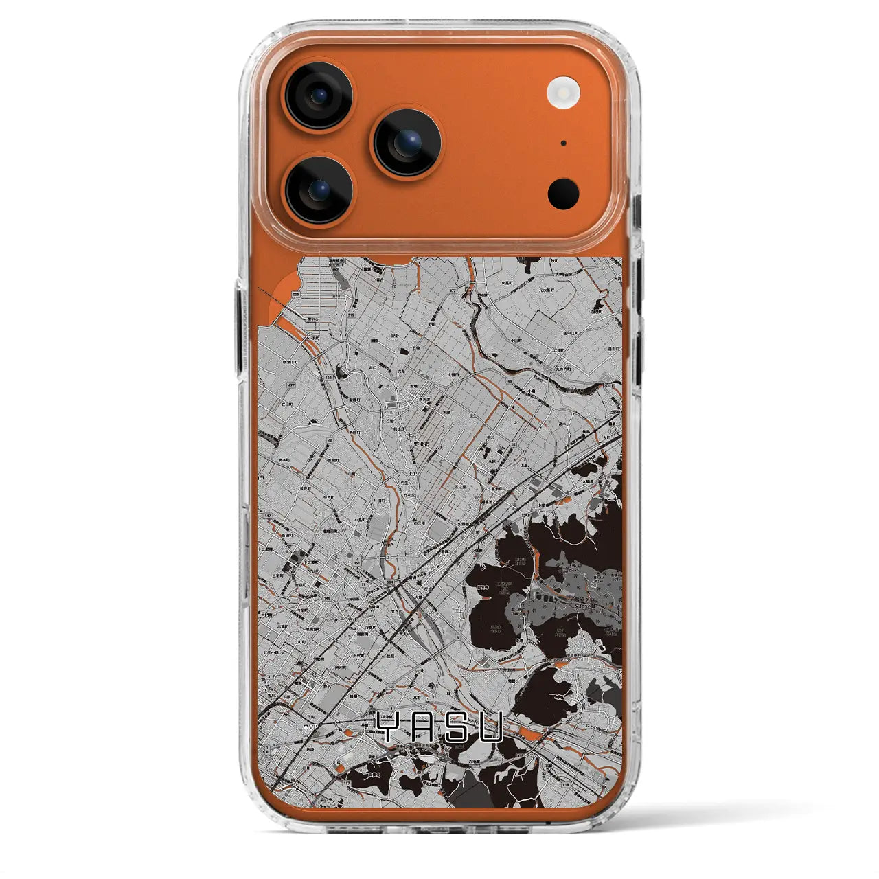 【野洲(滋賀県)】地図柄iPhoneケース(MagSafeタイプ)