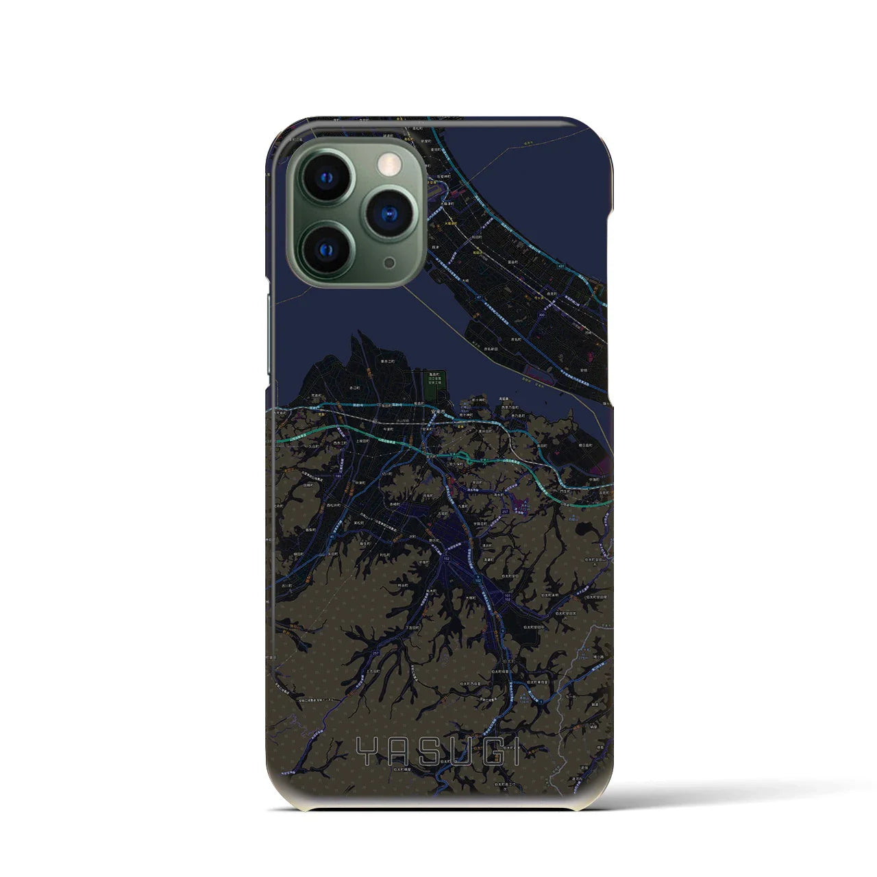 【安来(島根県)】地図柄iPhoneケース(バックカバータイプ)