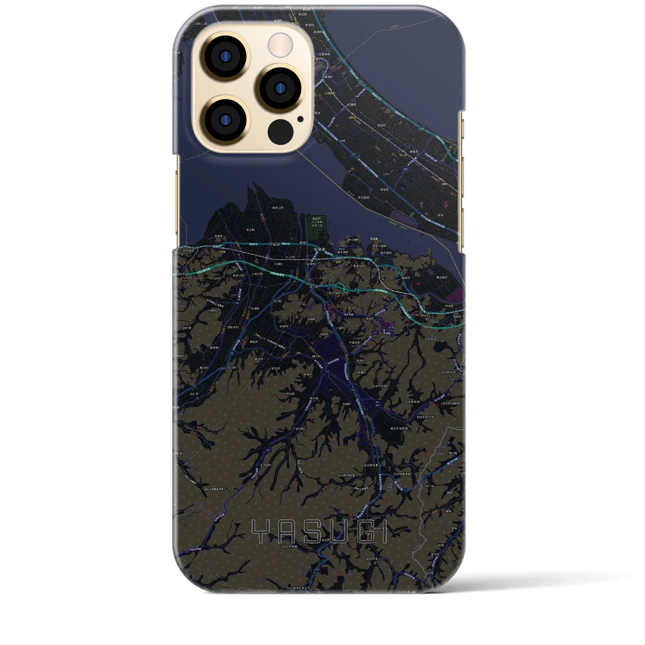 【安来(島根県)】地図柄iPhoneケース(バックカバータイプ)