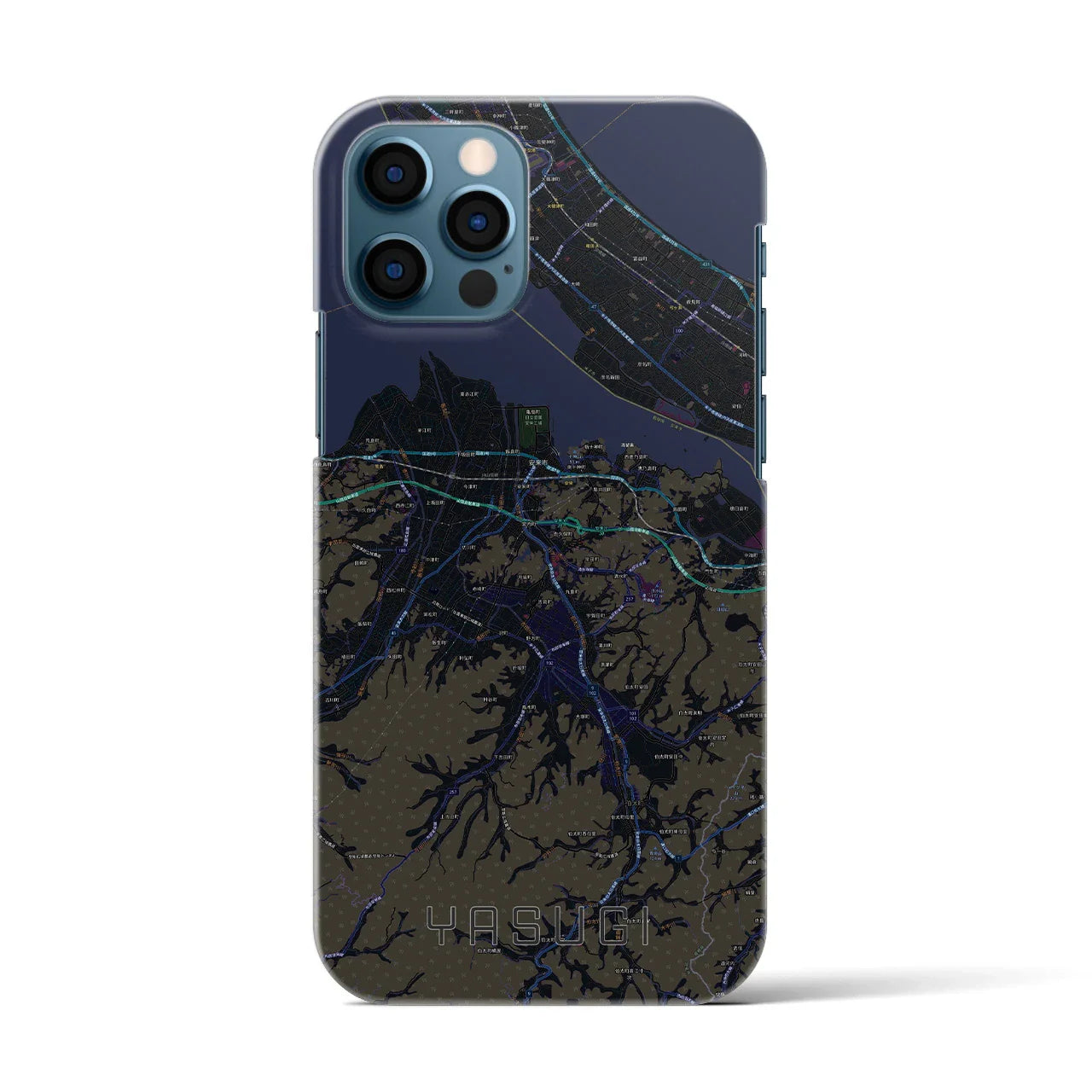 【安来(島根県)】地図柄iPhoneケース(バックカバータイプ)
