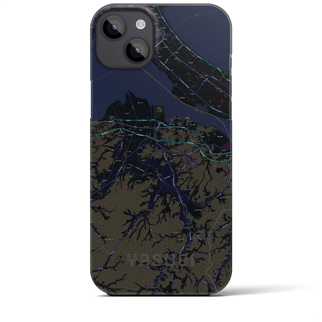 【安来(島根県)】地図柄iPhoneケース(バックカバータイプ)