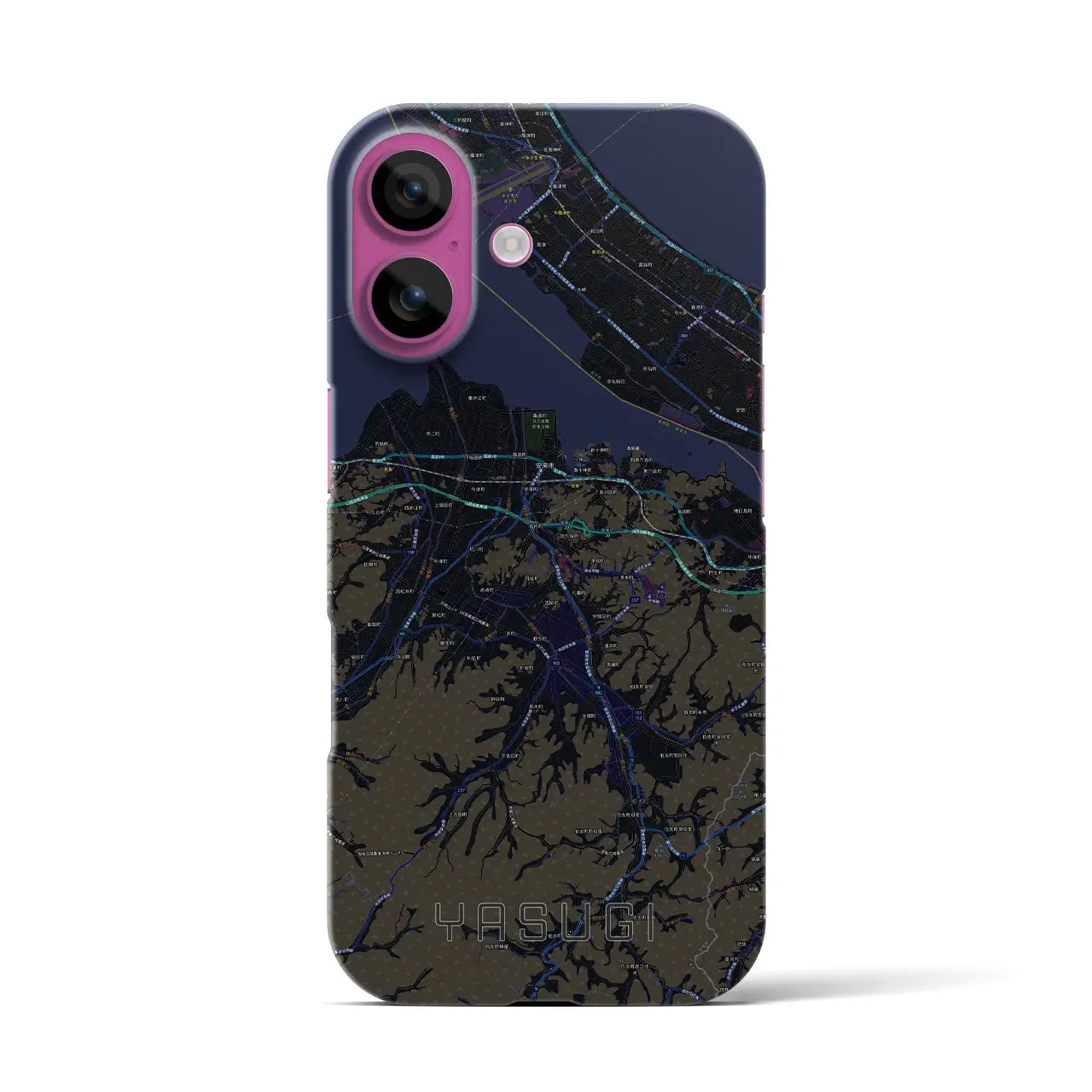 【安来(島根県)】地図柄iPhoneケース(バックカバータイプ)