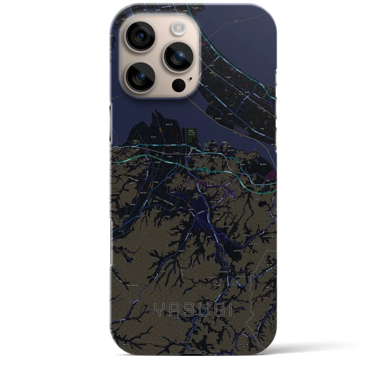 【安来(島根県)】地図柄iPhoneケース(バックカバータイプ)