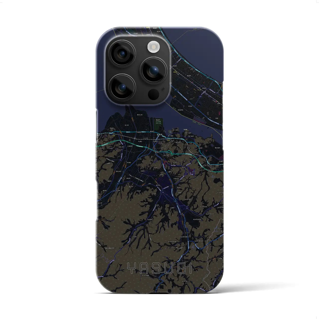 【安来(島根県)】地図柄iPhoneケース(バックカバータイプ)