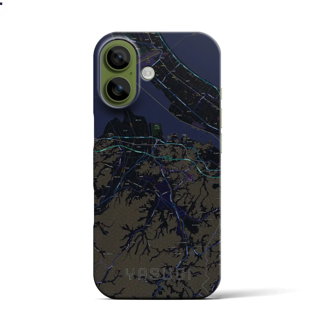 【安来(島根県)】地図柄iPhoneケース(バックカバータイプ)