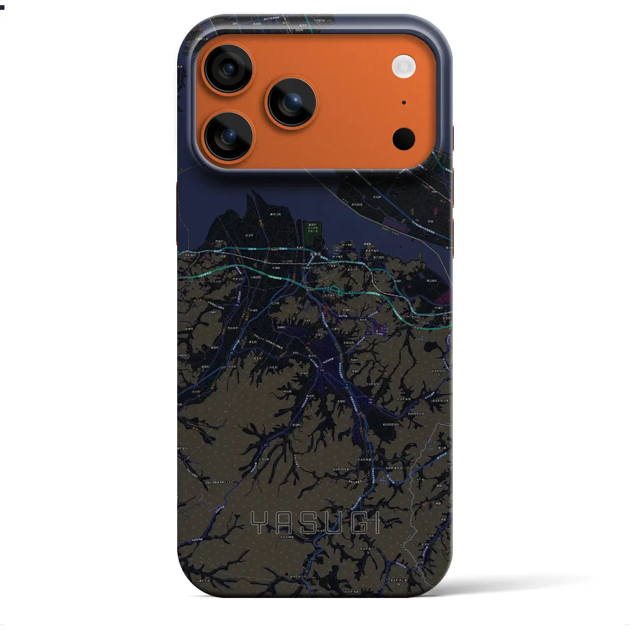 【安来(島根県)】地図柄iPhoneケース(バックカバータイプ)