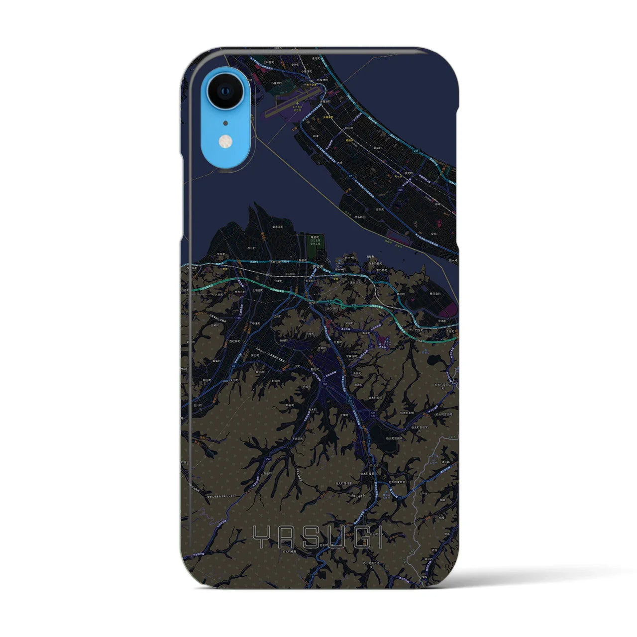 【安来(島根県)】地図柄iPhoneケース(バックカバータイプ)