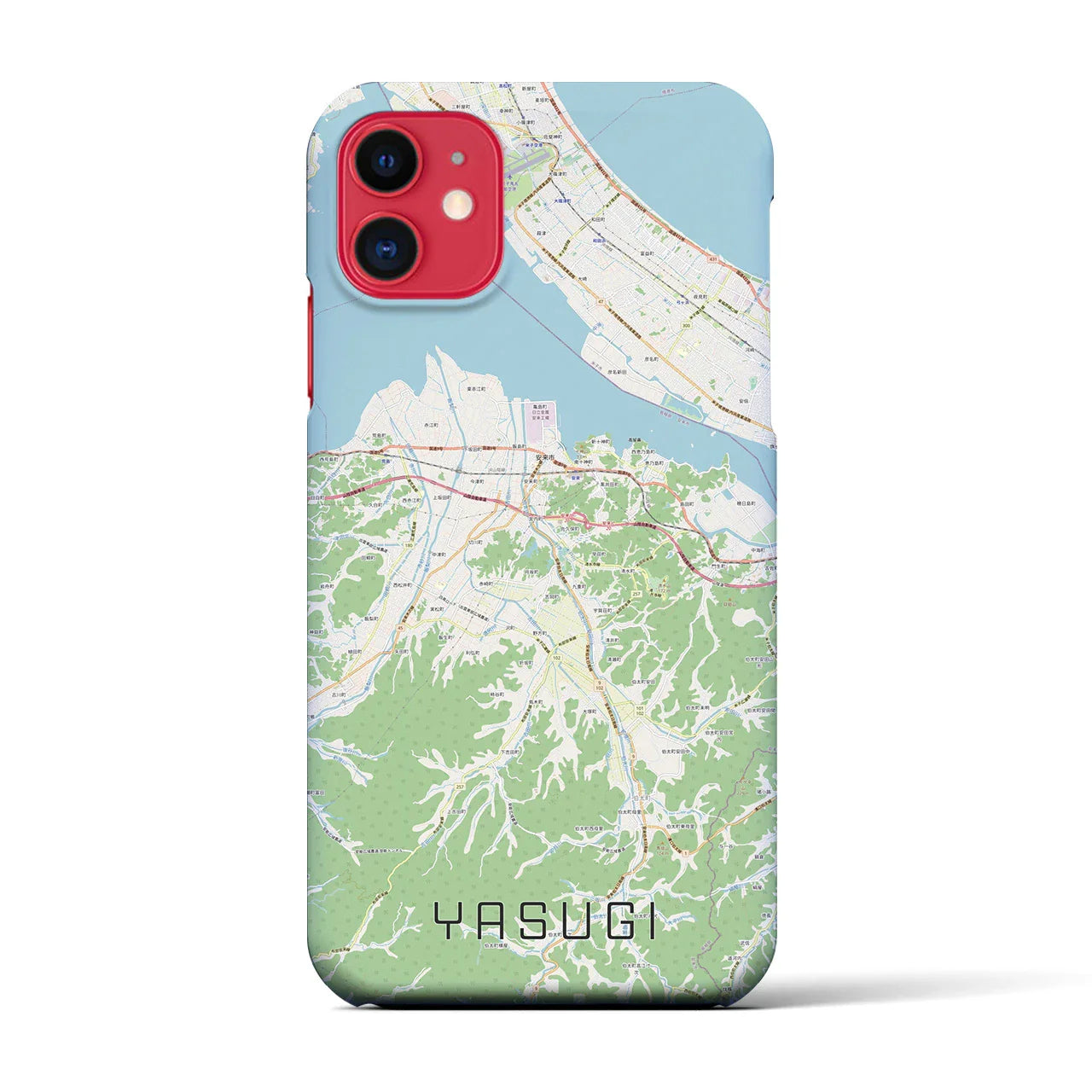 【安来(島根県)】地図柄iPhoneケース(バックカバータイプ)