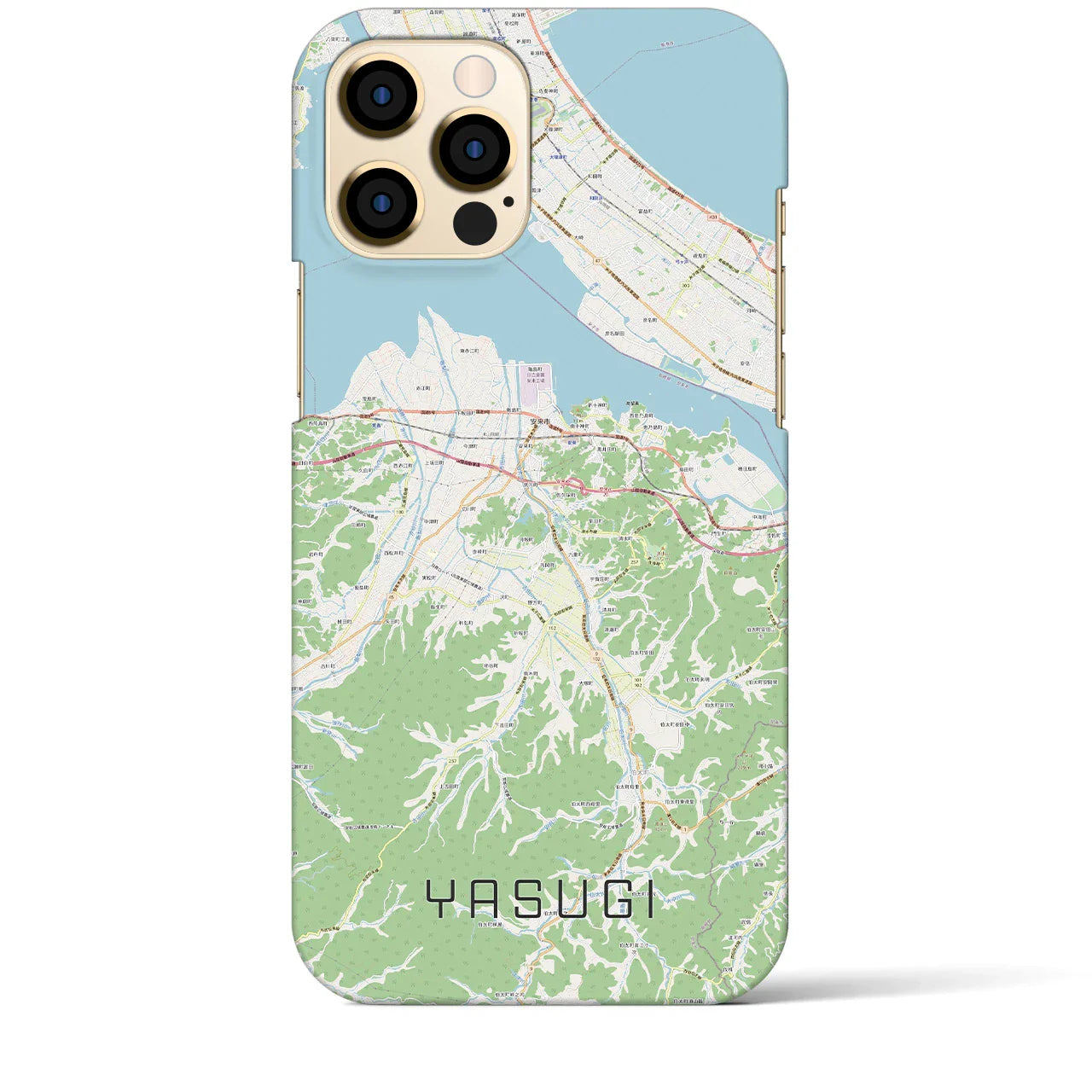 【安来(島根県)】地図柄iPhoneケース(バックカバータイプ)