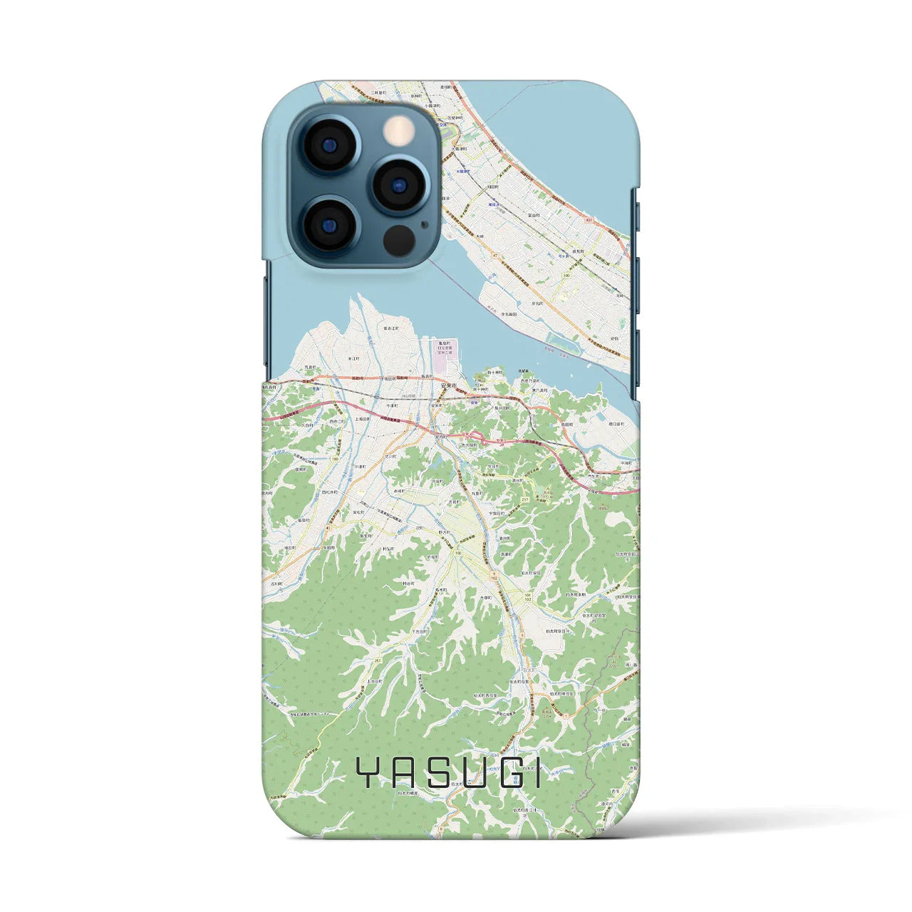 【安来(島根県)】地図柄iPhoneケース(バックカバータイプ)