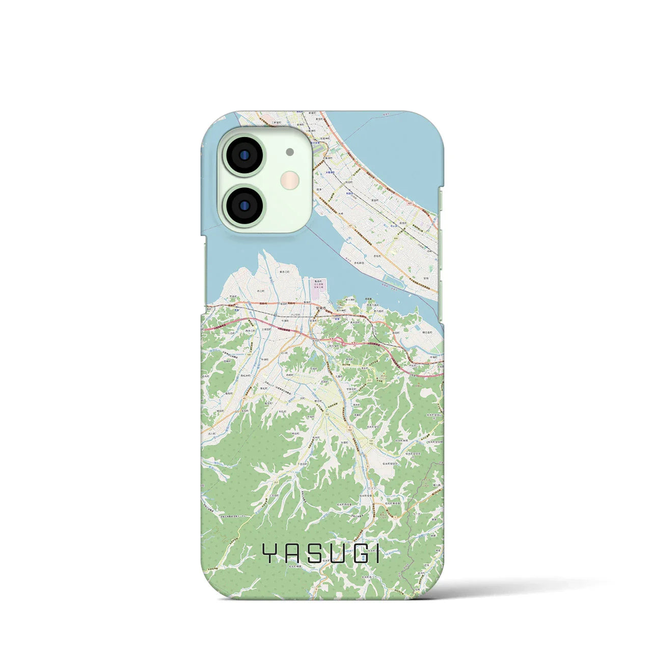 【安来(島根県)】地図柄iPhoneケース(バックカバータイプ)