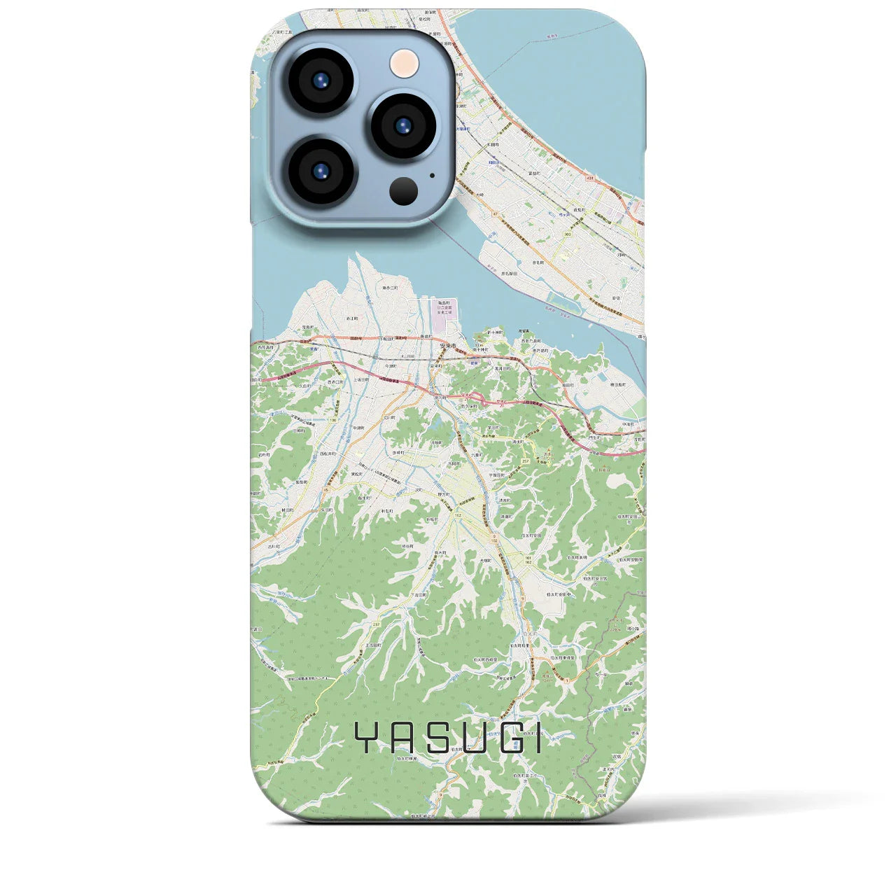 【安来(島根県)】地図柄iPhoneケース(バックカバータイプ)