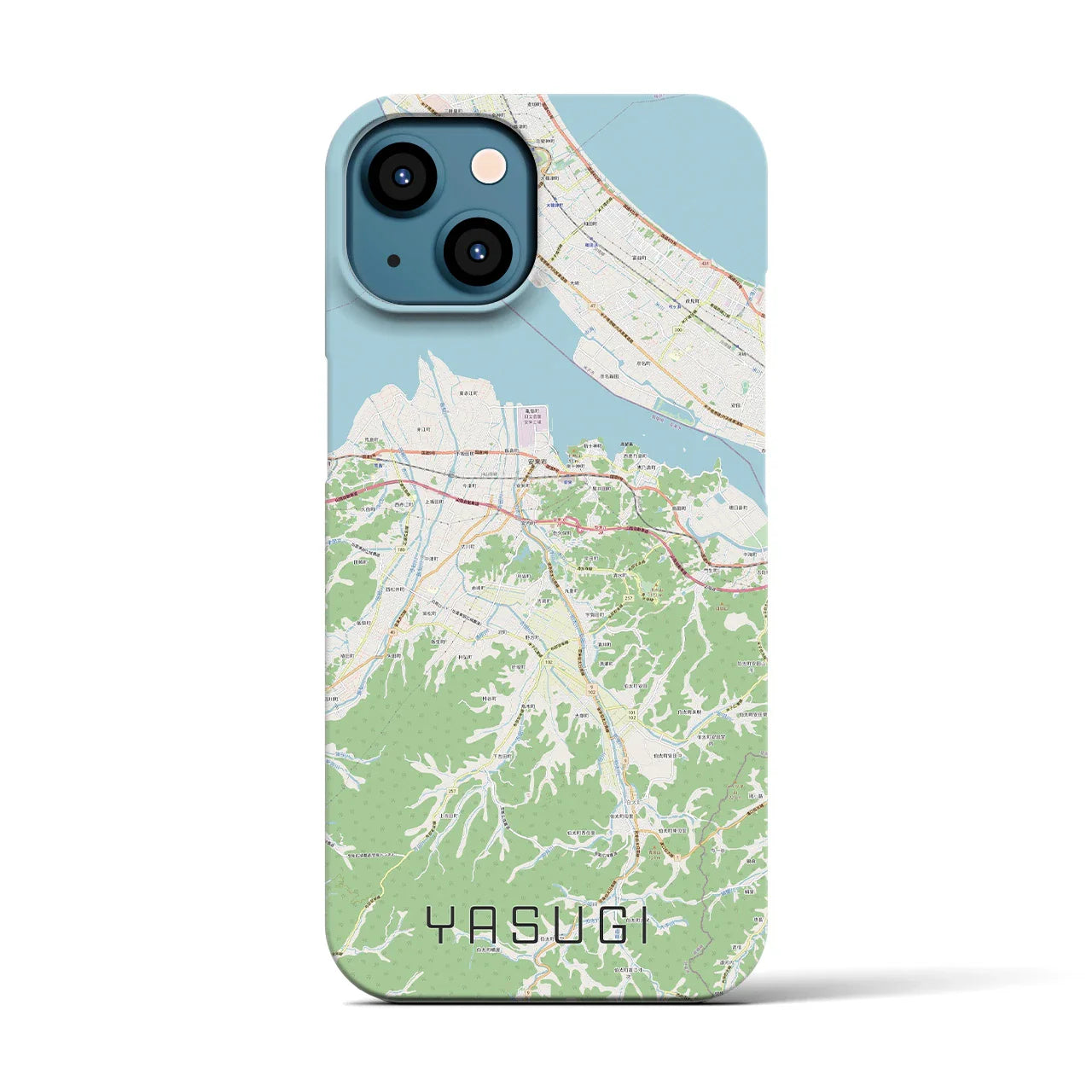 【安来(島根県)】地図柄iPhoneケース(バックカバータイプ)