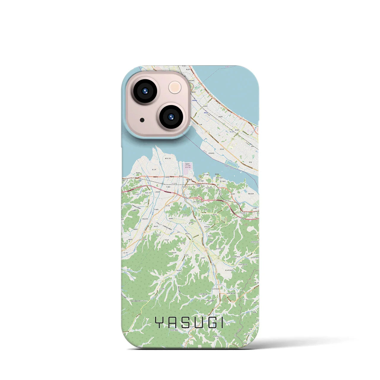 【安来(島根県)】地図柄iPhoneケース(バックカバータイプ)