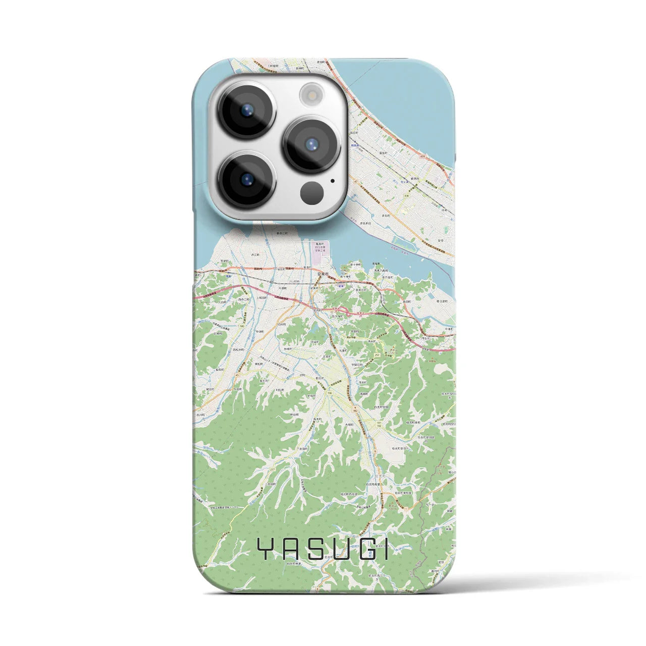 【安来(島根県)】地図柄iPhoneケース(バックカバータイプ)