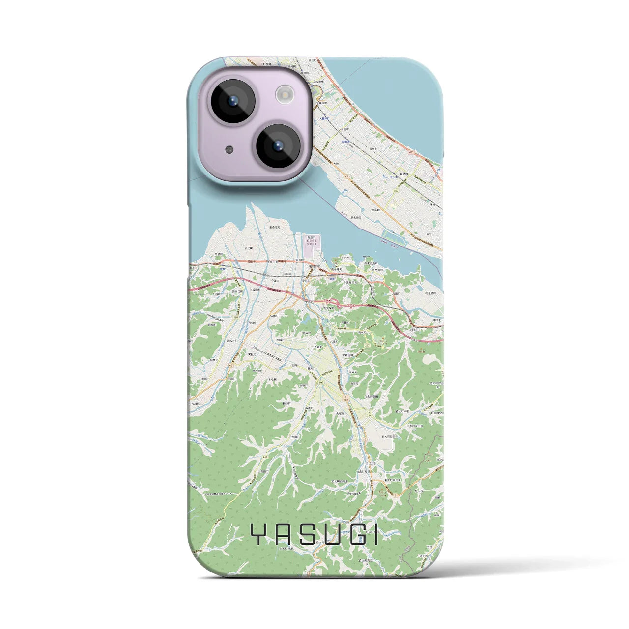【安来(島根県)】地図柄iPhoneケース(バックカバータイプ)