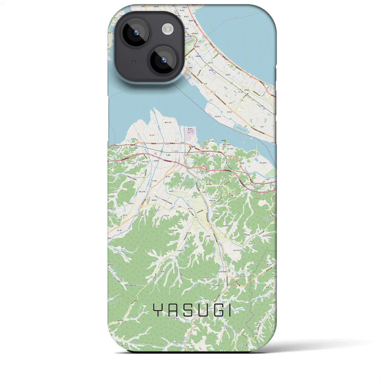 【安来(島根県)】地図柄iPhoneケース(バックカバータイプ)