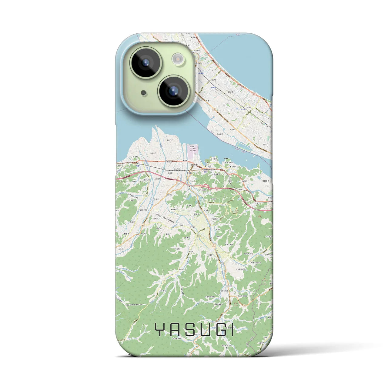 【安来(島根県)】地図柄iPhoneケース(バックカバータイプ)