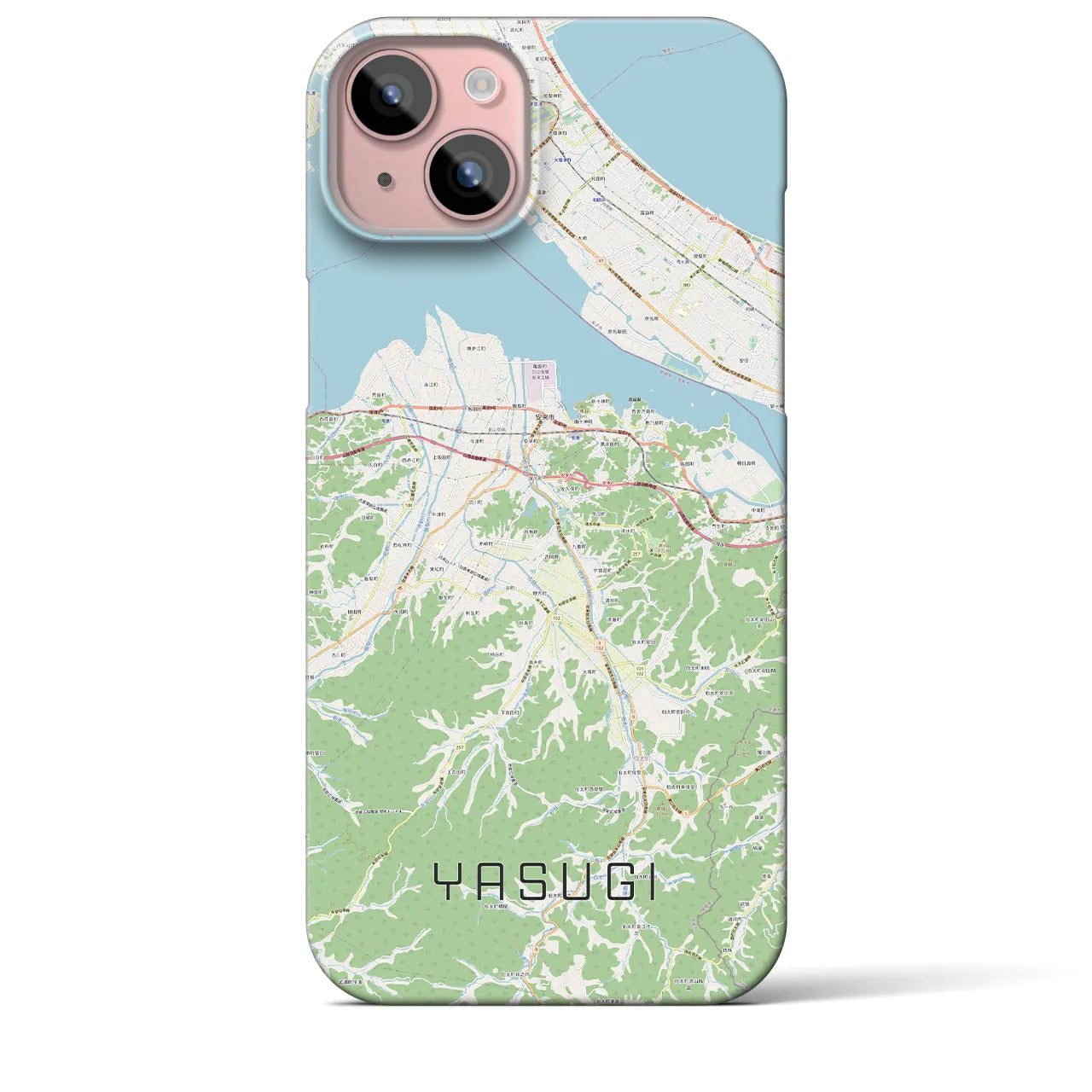 【安来(島根県)】地図柄iPhoneケース(バックカバータイプ)