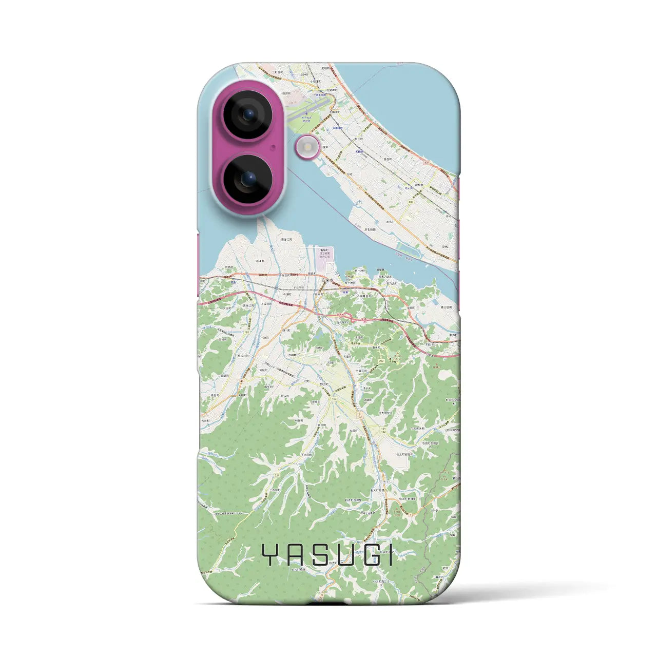 【安来(島根県)】地図柄iPhoneケース(バックカバータイプ)