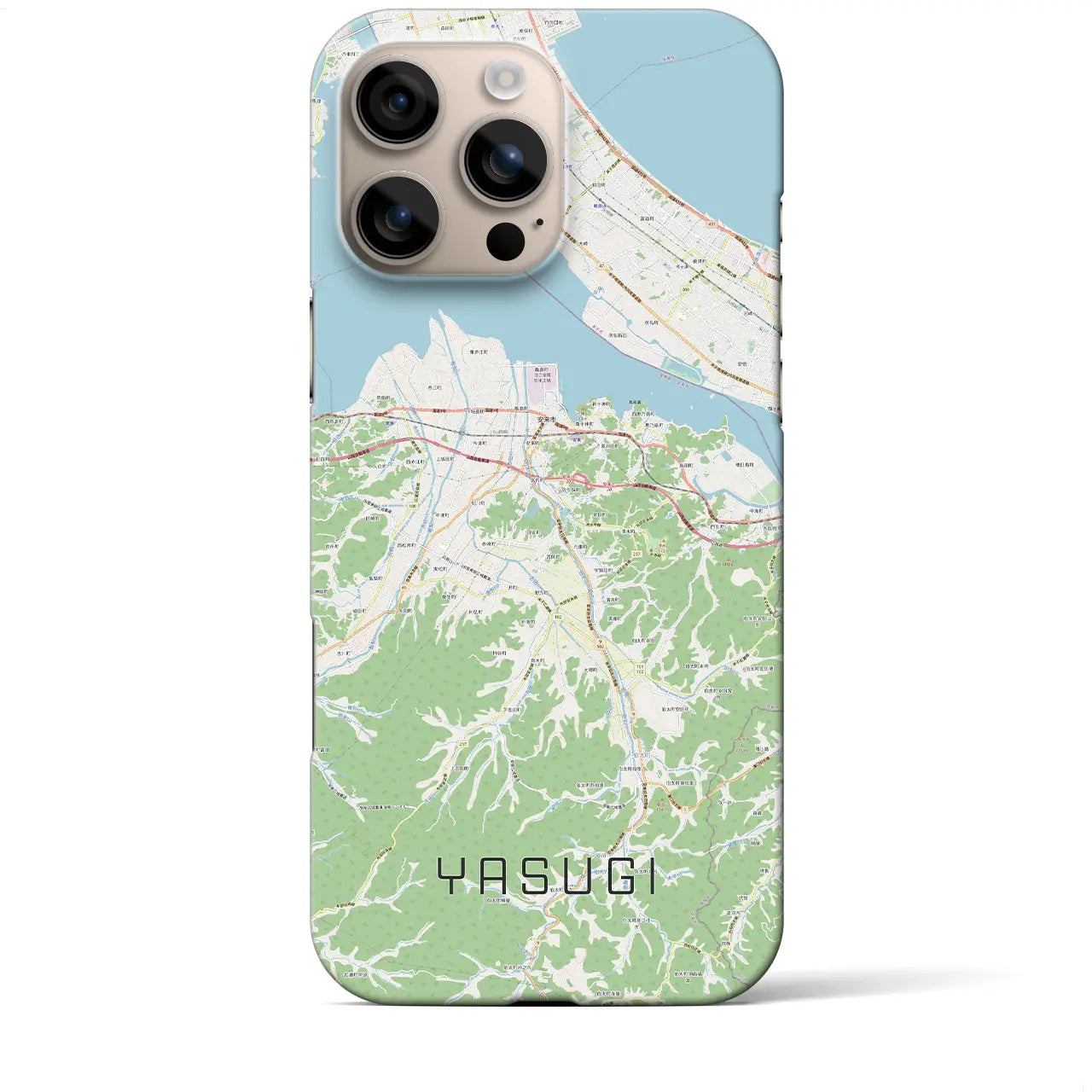 【安来(島根県)】地図柄iPhoneケース(バックカバータイプ)
