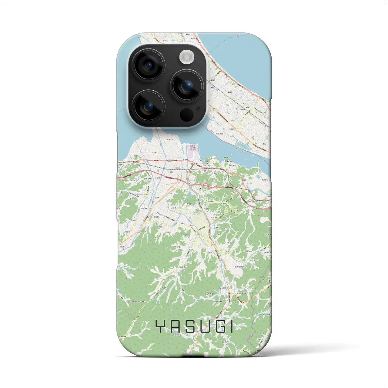 【安来(島根県)】地図柄iPhoneケース(バックカバータイプ)