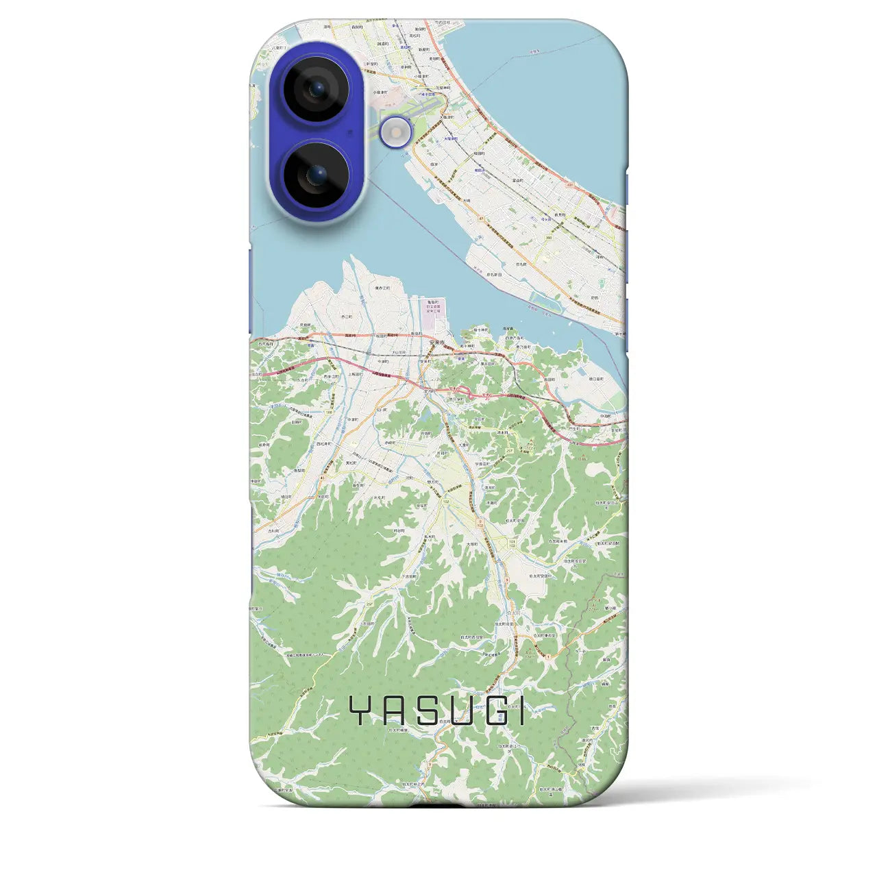 【安来(島根県)】地図柄iPhoneケース(バックカバータイプ)ナチュラル・iPhone 16 Pro Max 用