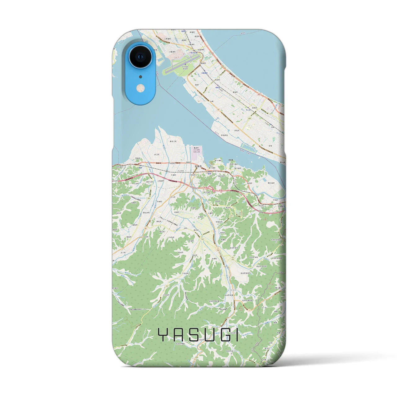 【安来(島根県)】地図柄iPhoneケース(バックカバータイプ)