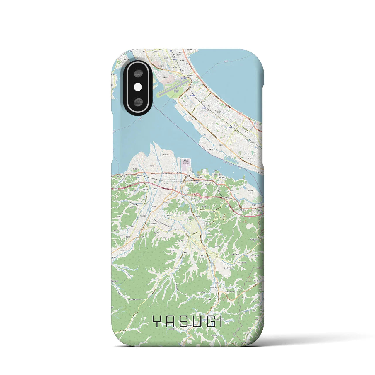 【安来(島根県)】地図柄iPhoneケース(バックカバータイプ)