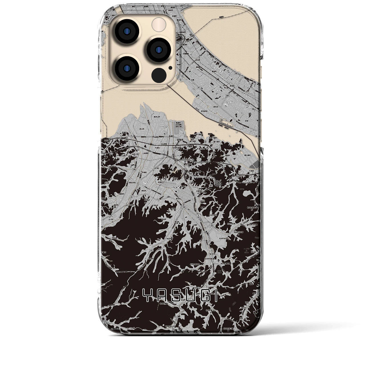 【安来(島根県)】地図柄iPhoneケース(クリアタイプ)